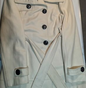 Siena Studio Light Brown jacket worg Belt. Button Front. Size L. 50% wool